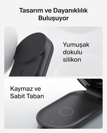 Belkin Ultracharge Magsafe Uyumlu 3’Ü 1 Arada Qi2 25W Kablosuz Şarj Cihazı, Iphone 16, Apple Watch, 