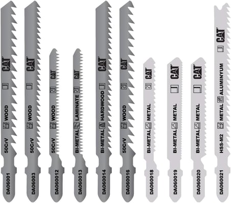 Cat Da06903 Profesyonel Metal/Ahşap Hassas/Kaba Kesim Dekupaj Testere Ucu 10 Parça