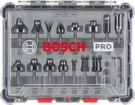 Bosch 2607017471 15 Parça 6 Mm Pro Karışık Freze Seti