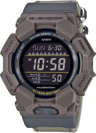 Casio Carbon Gd-010Ce-5Dr Quartz Dijital Silikon Kahve 20 Atm 52 Mm Erkek Kol Saati