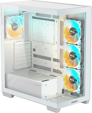 Gigabyte C500P St 50Mm Soğutma Mesafeli Rgb Cam Mid-Tower Kasa (Beyaz)