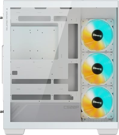 Gigabyte C500P St 50Mm Soğutma Mesafeli Rgb Cam Mid-Tower Kasa (Beyaz)