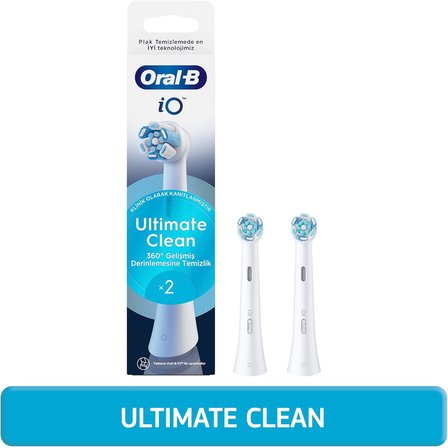 Oral-B Io Ultimate Clean Beyaz Diş Fırçası Yedek Başlığı 2 Adet