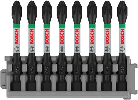 Bosch Professional Accessories 2608522331-Tornavida Ucu "Set" Impact Control Pz2 50 Mm 8-Parça, 0 W,