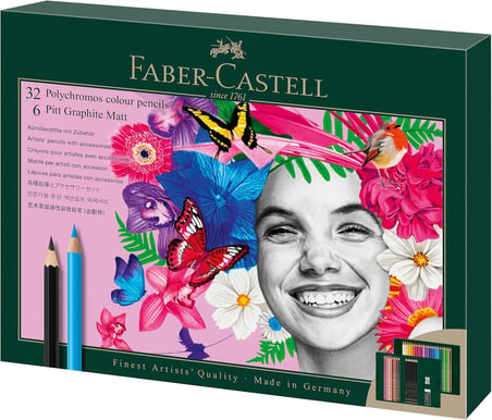 Faber-Castell Polychromos & Pitt Grafit Mat 40'Lı