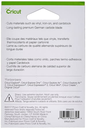 Cricut 2004225 395905 Premium İnce Kesim Bıçağı + Gövde, Altın, Çok Renkli, Tek Boy