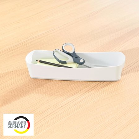 Leitz Mybox Uzun Masaüstü Düzenleme Kutusu, Parlak Görünüm, Plastik, Beyaz/Gri, 52581001