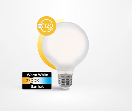 Panasonic Filament Ampul E27 13W 2000Lm 2700K Milky