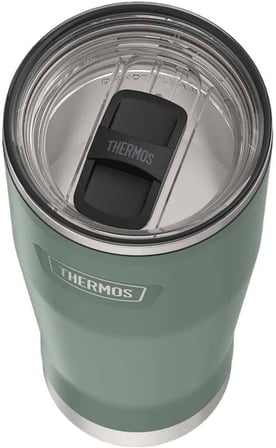 Thermos Icon Is115 0,53L Slide Lock Mug Wstraw Pipetli Termos - Alpine Green