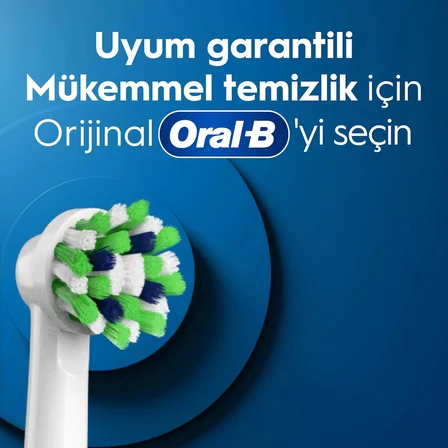 Oral-B Cross Action Siyah Şarjlı Diş Fırçası Yedek Başlığı 4 Adet