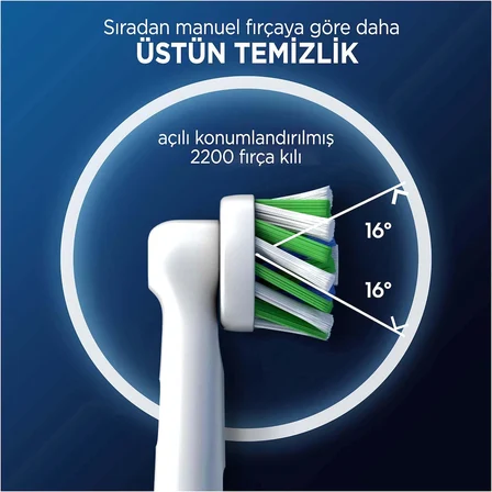 Oral-B Cross Action Şarjlı Diş Fırçası Yedek Başlığı 9 Adet