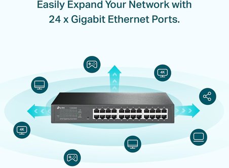 Tp-Link Tl-Sg1024De, 24-Port Gigabit Easy Smart Switch
