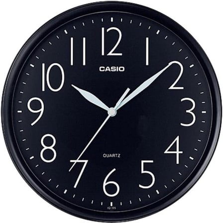 casio iq-05-1df duvar saati, siyah, standart