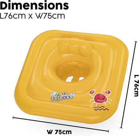 Bestway Swim Safe Abc Oturaklı Yüzme Simidi, Seviye A, Wondersplash, 1-2 Yaş