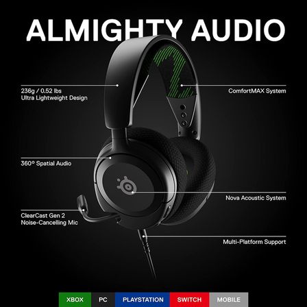 Steelseries Arctis Nova 1X – Multi-Platform Gaming Kulaklık – Hi-Fi Sürücü – 360° Surround Ses – Mem