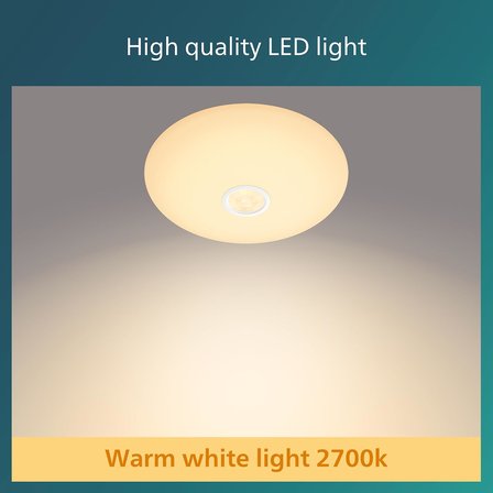 Philips Mauve Hareket Sensörlü Yuvarlak Tavan Lambası 6W 2700K Sarı Işık
