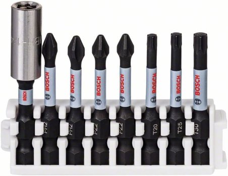 Bosch Professional Accessories 8 Parçalı Tornavida Ucu Seti (Impact Control, Pz/Ph Uçlar - Uzunluk: 