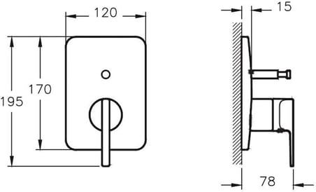 Artema Suit U A42286 Ankastre Lavabo Bataryası, Sıva Üstü, Krom