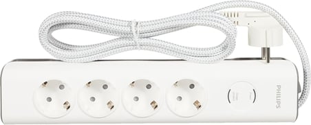 Philips Spn7040Wa Akım Korumalı Priz 4'Lü 600J 2M 3680W 16A