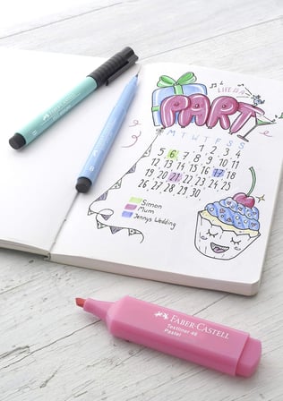 Faber-Castell 267125 - Başlangıç Seti Bullet Journaling, 9 Parçalı, Çok Renkli
