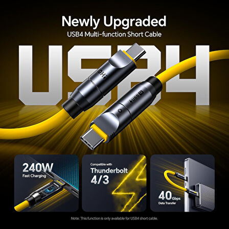 Aohi 240W 8'I 1 Arada Usb C Kablo Ve Yıldırım Kablo Seti, Geleceğin Pd3.1 Tip C Hızlı Şarj Kablosu V