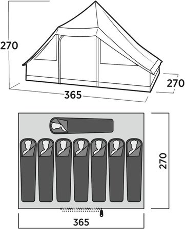 Easy Camp Orsa Cabin 10M² Glamping Yüksek Aile Çadırı