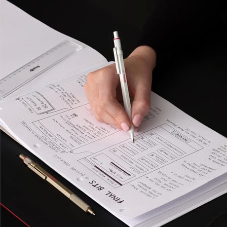 Rotring 600 İnci Beyaz Tükenmez Kalem