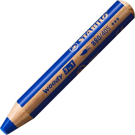 Stabilo Woody 3'Ü 1 Arada - Çok Özellikli Kalem - 18'Li Paket - Çeşitli Renkler + Kalemtıraş Ve Boya