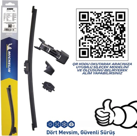 Michelin Easyclip™ Mcr380 38Cm 1 Adet Universal Muz Tipi Arka Silecek