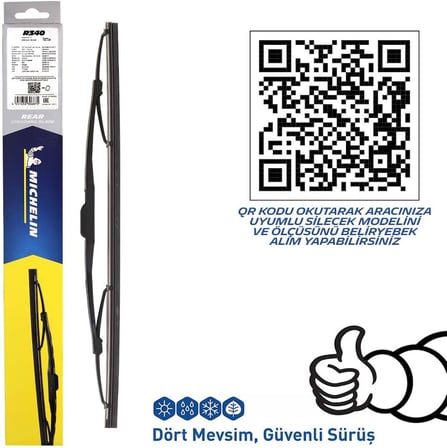 Michelin Rainforce™ Mcr340 34Cm 1 Adet Universal Telli Arka Silecek
