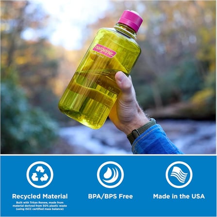 Nalgene Su Şişesi – Hafif Sustain Tritan Bpa Içermez, Kırılmaz Şişe, Sırt Çantasıyla Seyahat, Yürüyü