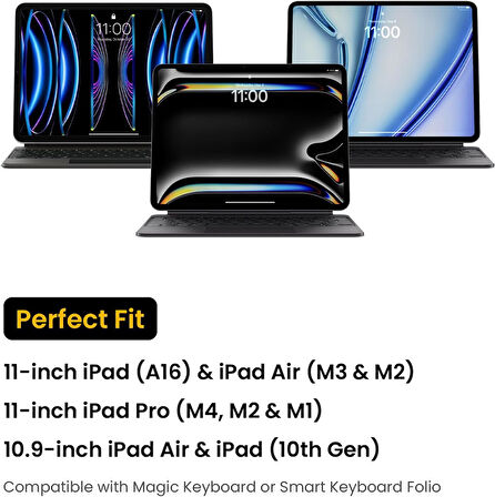 Tomtoc 360 Koruyucu Tablet Kılıfı, 11 Inç Ipad Pro M2&M1 Için Sihirli Klavye Veya Akıllı Klavye Foly