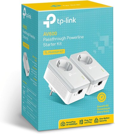 Tp-Link Tl-Pa4010Pkit, Av600 Ac Güç Soketli Powerline Adaptör Başlangıç Kiti
