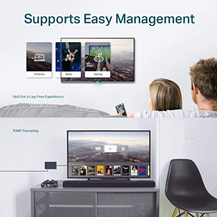 Tp-Link Tl-Sg105E, 5-Portlu Gigabit Easy Smart Switch