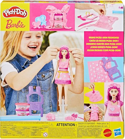 Play-Doh Barbie Kalpler Ve Saçlar Oyuncak Bebek Seti