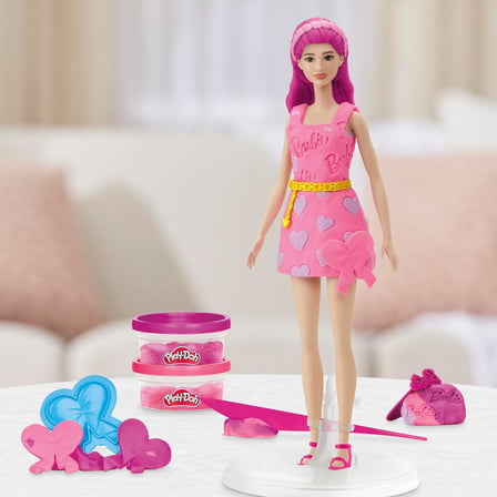 Play-Doh Barbie Kalpler Ve Saçlar Oyuncak Bebek Seti