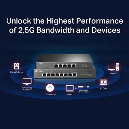 Tp-Link Tl-Sg108-M2, 8-Port 2.5G Desktop Switch
