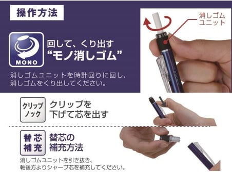 Tombow Mono Graph Neon M.Kurşun Kalem, 0,5Mm Blisterli(1Adet),Neon Turuncu