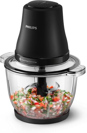 Philips 3000 Serisi Doğrayıcı – Powerchop Teknolojisi, 500W Motor, 2L Kapasite, Çift Hız Ayarı, Bula