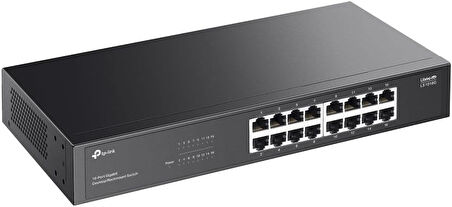 Tp-Link Ls1016G; 16-Port Gigabit Portlu, Metal Kasalı, Qos Özellikli, Kurulum Gerektirmeyen Tak Ve Ç