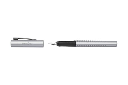 Faber-Castell Grip 2011 Dolma Kalem Kaligrafi Set Gümüş