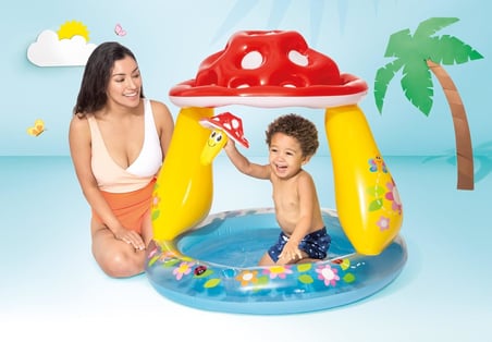 Intex 57114 Mantar Şekilli Gölgelikli Havuz 102 Cm, Su Sporları, Plaj Malzemesi, Şişme Ürün, Yüzme A