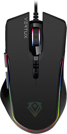 Vertux Oyuncu Mouse Gamecharged™ Hafif Oyun Özel Led Işıklı 10.000 Dpi - Vertux Assaulter
