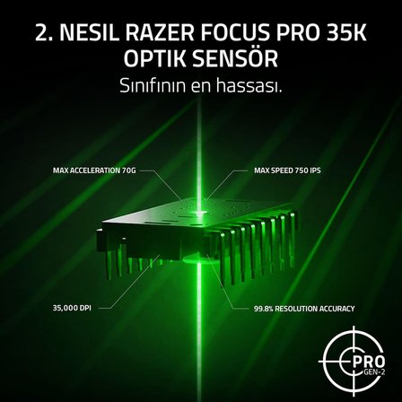 Razer Viper V3 Pro Se - Ultra Hafif Kablosuz E-Spor Oyun Faresi - 54 G Hafiflik - Focus Pro Sensör 3