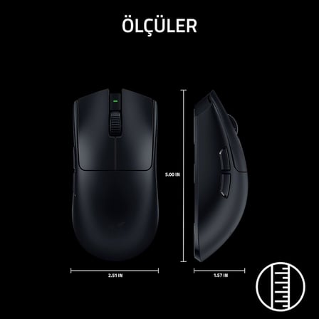 Razer Viper V3 Pro Se - Ultra Hafif Kablosuz E-Spor Oyun Faresi - 54 G Hafiflik - Focus Pro Sensör 3