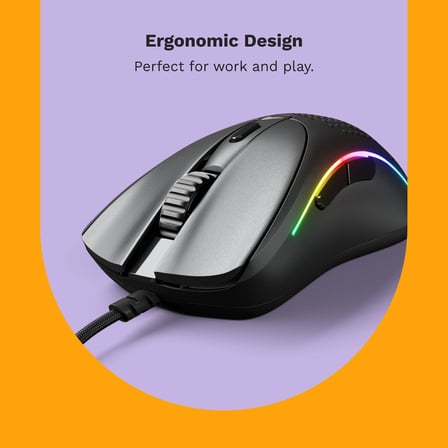 Glorious Oyun - Model D 2: Kablolu Ergonomik Fare, Superlight 58G, 26K Optik Sensör, 6 Programlanabi