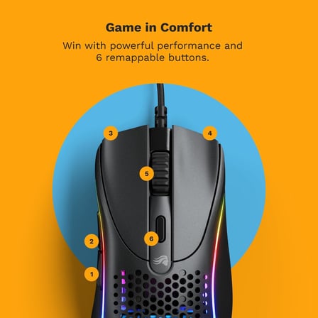 Glorious Oyun - Model D 2: Kablolu Ergonomik Fare, Superlight 58G, 26K Optik Sensör, 6 Programlanabi