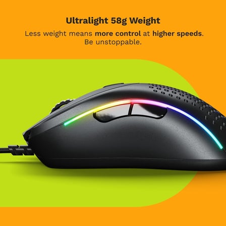 Glorious Oyun - Model D 2: Kablolu Ergonomik Fare, Superlight 58G, 26K Optik Sensör, 6 Programlanabi