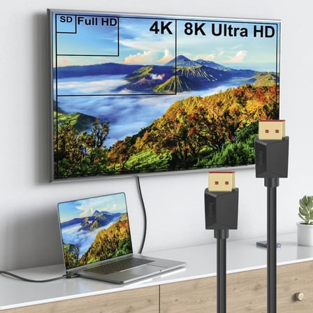 Hama Displayport Kablosu, Dp 1.4, Ultra-Hd 8K, 2,00 M