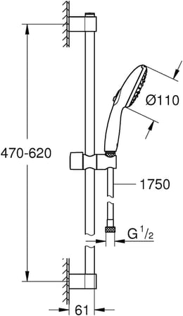 Grohe Tempesta 110 Duşu Seti 3 Akışlı Rain,Jet,Massage - 27644003